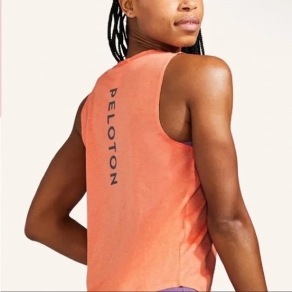 Spiritual Gangster x Peloton Muscle Tee Women’s Large Orange Pink Sleeveless - Picture 6 of 9